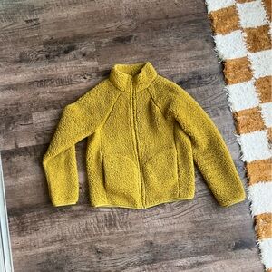 Double Zero Mustard Fleece Zip up Sweater